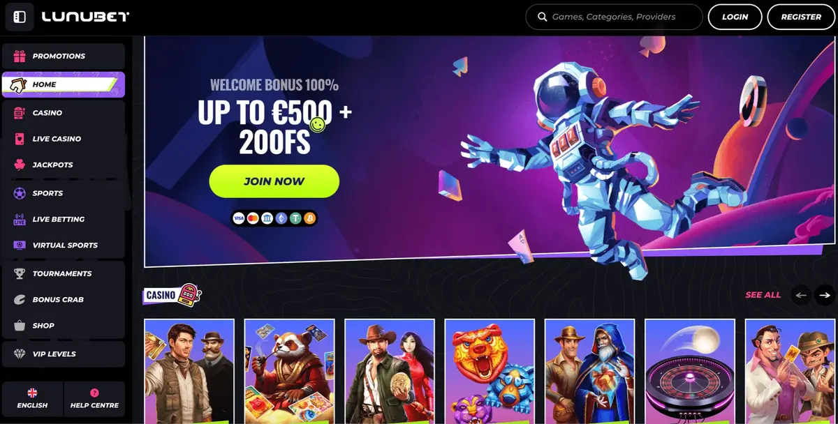 LunuBet Screenshot 1